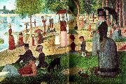 Georges Seurat en eftermiddag pa la grande jatte painting